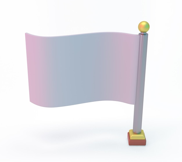 Tabel Vlag Achterkant Geïsoleerd Op Witte Achtergrond
