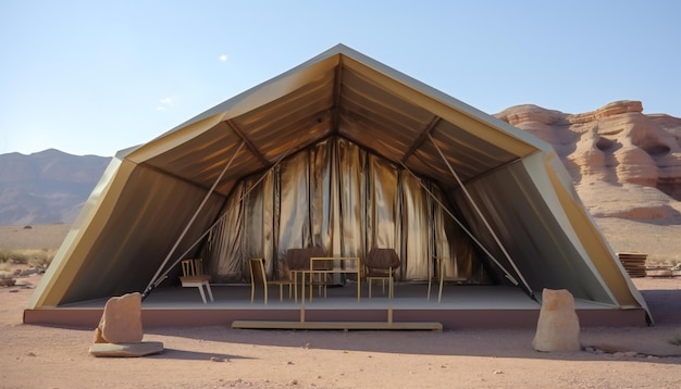 Tabernacle tent of meeting in Timna Park Negev desert Eila