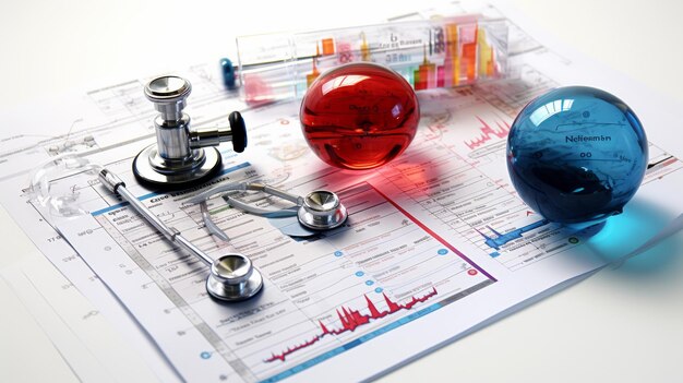 A table adorned with various medical equipment showcasing the tools of modern medicine