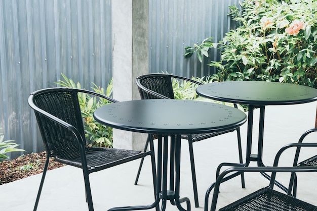 table and chair in cafe restaurant