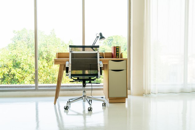 table and chair for working space at home