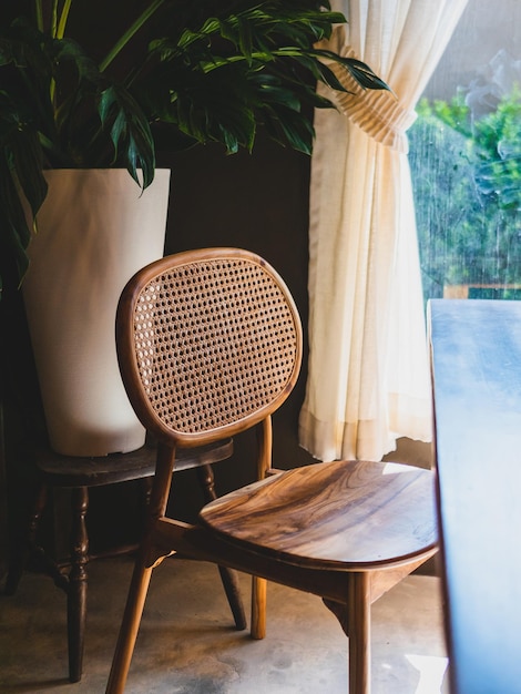 Photo table and chairs in the garden cafe.