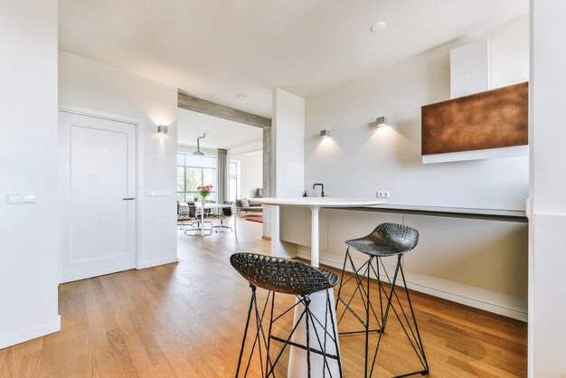 Table and chairs at home