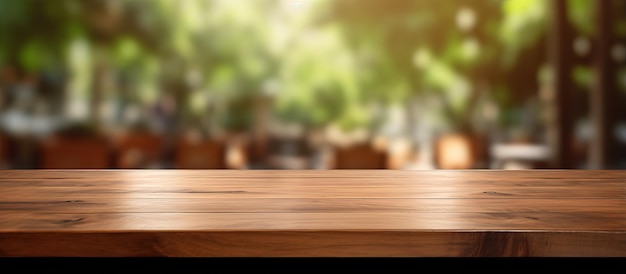 Table and coffee shop background for product display