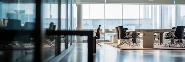 A table in a conference room