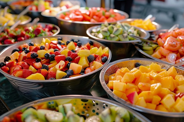 Table Covered With Various Types of Fruit