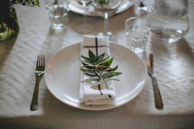 Table decoration on wedding