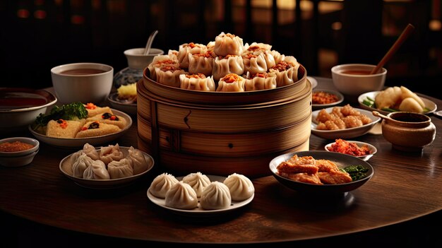 a table of dim sum