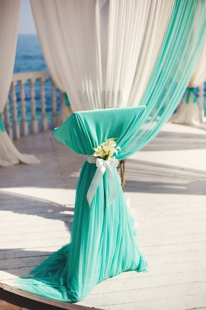 Table for a field wedding ceremony