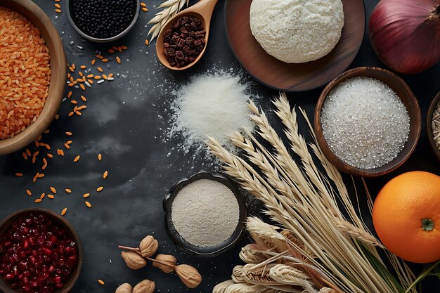 Table Full of Different Ingredients