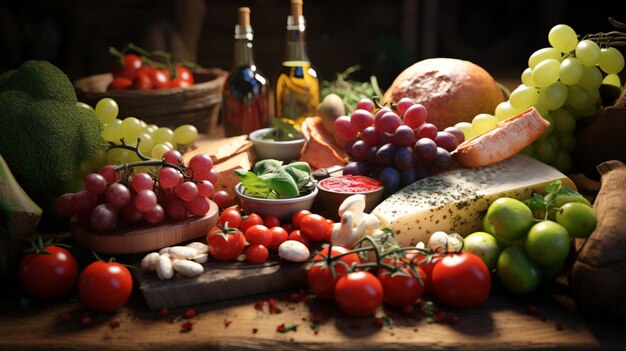 a table full of fruits and vegetables including tomatoes tomatoes and other vegetables