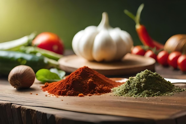 A table full of spices including carrots, gourds, and gourds