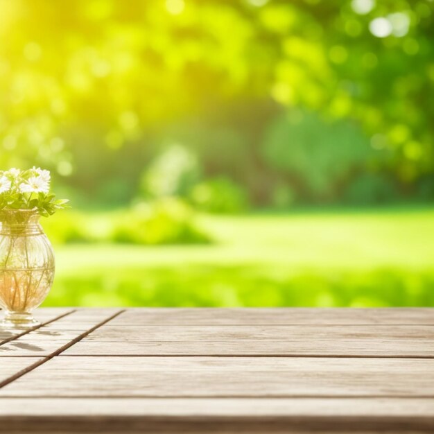 Table in garden