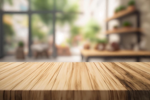 A table in a kitchen with a blurred background.