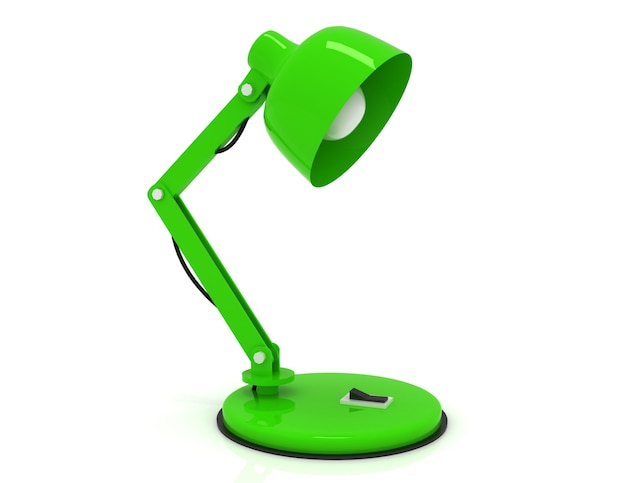 Table lamp concept. 3d illustration