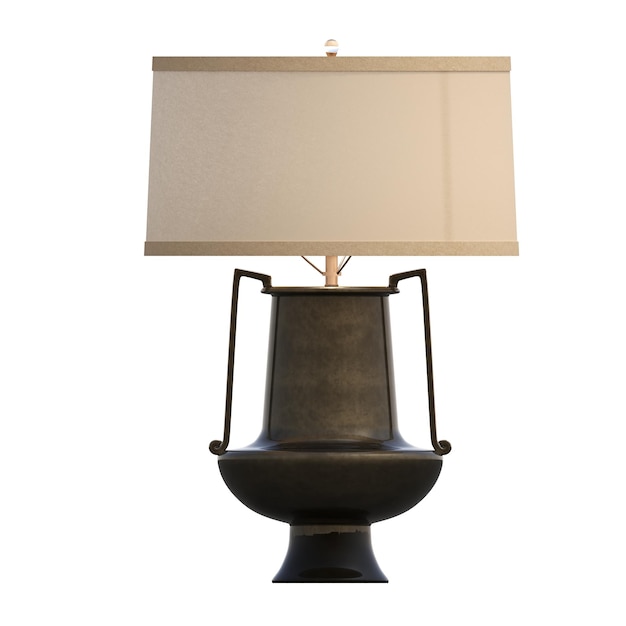 Photo table lamp isolated on white background room lamp 3d illustration cg render