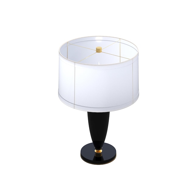 Foto lampada da tavolo isolata su sfondo bianco lampada da stanza illustrazione 3d cg render