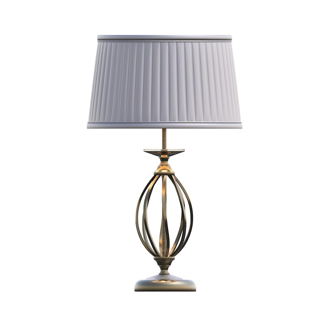 table lamp isolated on white background room lamp 3D illustration cg render