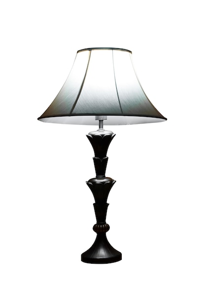 Table lamp Vintage Old Retro isolated on white backgroundLampshade