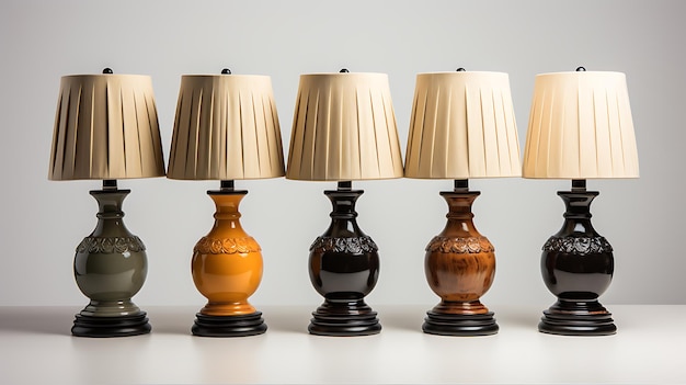 Photo table lamps on a white background