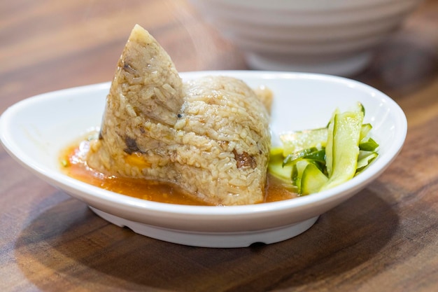 On the table magnetic bowls disassembled steaming hot meat dumpling dumpling leaves