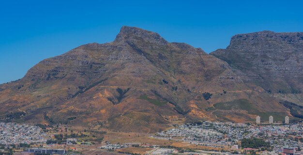 Table mountain on the south atlantic coast near cape town south africa