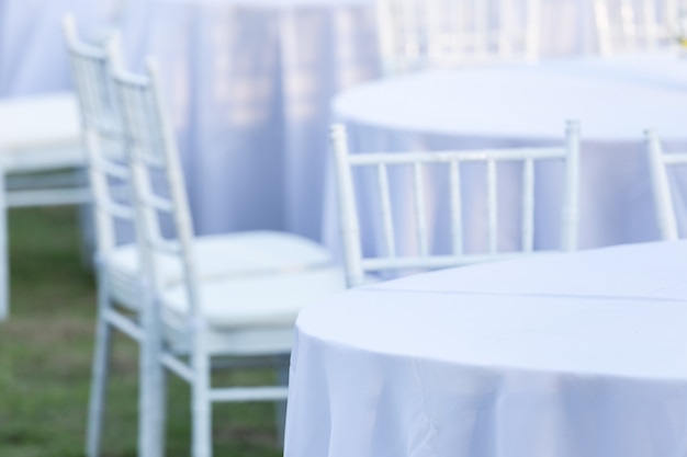 Table outdoor at wedding reception