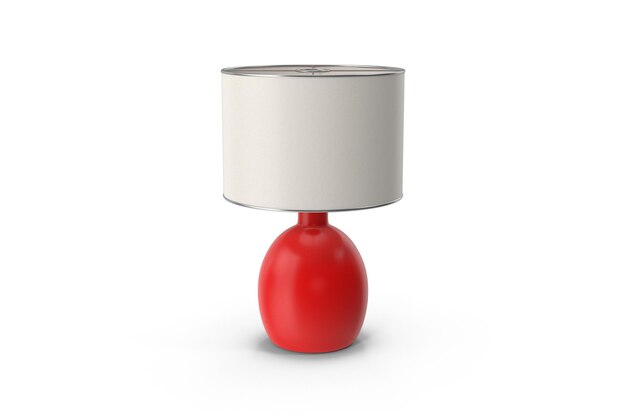 Table Red Lamp 3d-ontwerp