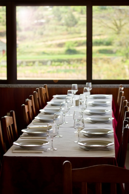 Table in restaurant