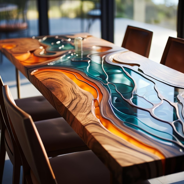 Photo table river epoxy