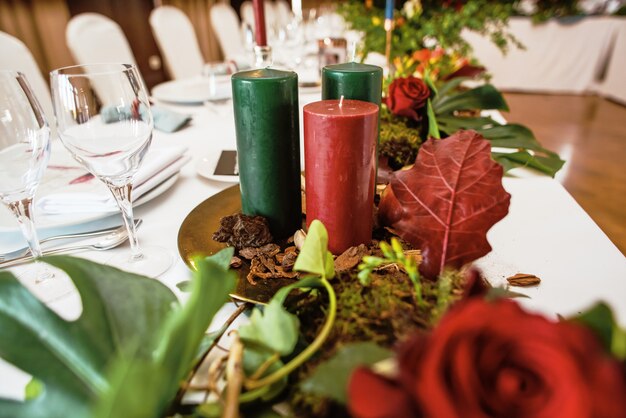 Table served for a banquet