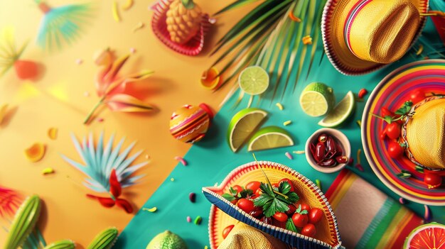 Photo table set with plates of food and fruit