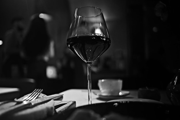 table setting in restaurant dinner abstract view interior hotel