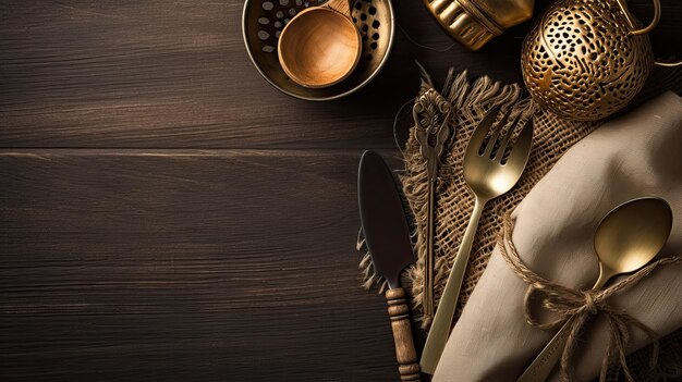 A table setting with a napkin and a plate of coffee and a spoon