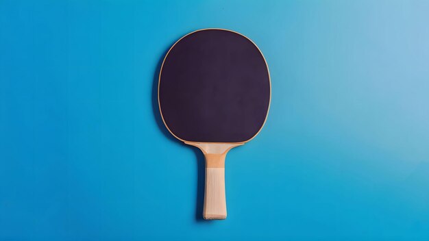 Photo table tennis or ping pong racket on table sport concept