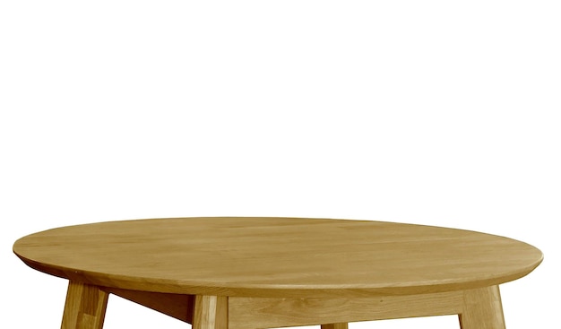 Table top isolated over solid background Wooden dinner table over white background illustration