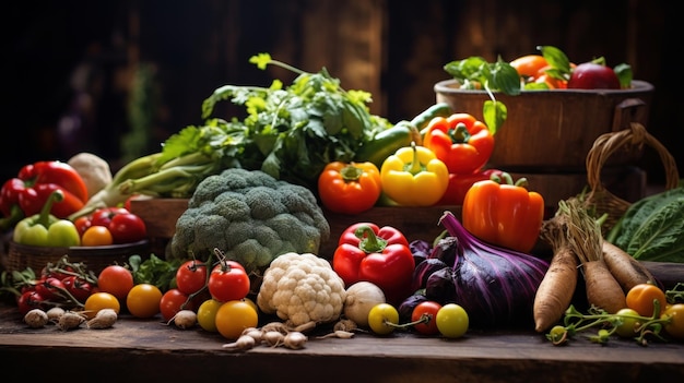 A table topped with lots of different types of vegetables