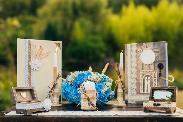 モンテネグロの結婚式のテーブル