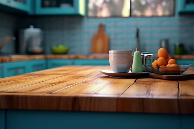 table with a bowl of fruit and a bowl of fruit on it