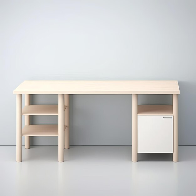 table with drawers modern Scandinavian interior furniture minimalism wood light studio photo