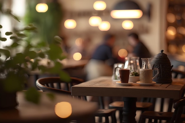 A table with a few glasses on it