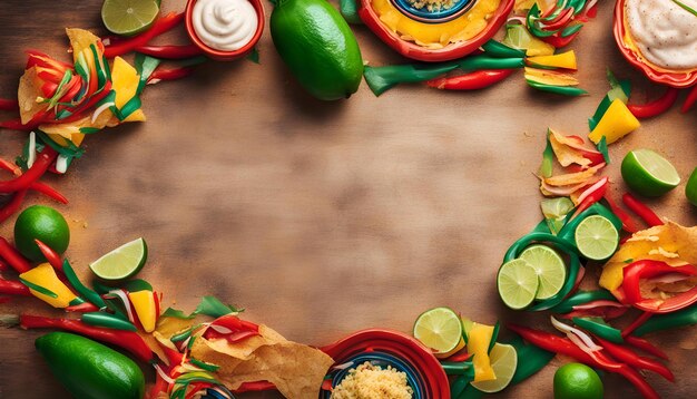 a table with food and a plate of food that says  food