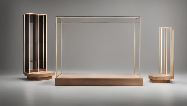 Foto un tavolo con un coperchio di vetro e una cornice di legno