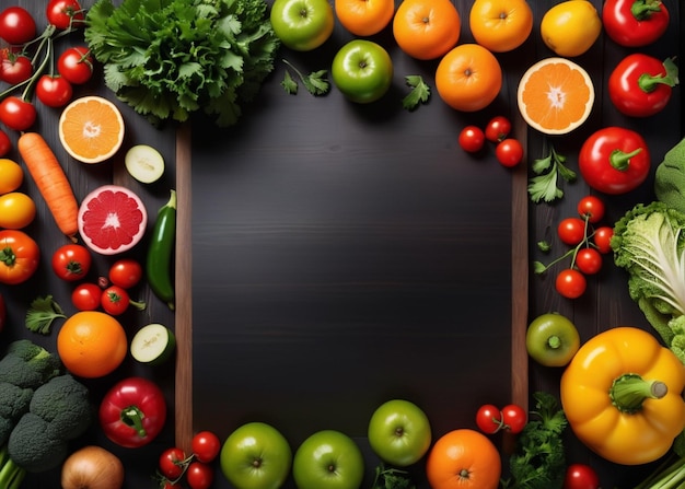 Table with some fresh vegetables