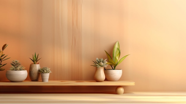 A table with succulents on it