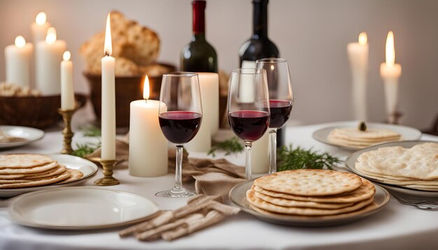 a table with wine glasses and a bottle of wine and a bottle of wine