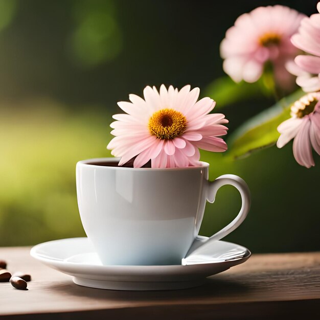 On the tableon the table Coffee in a cup