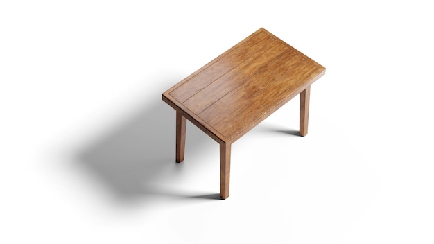 クリッピング パスが含まれている白い背景で隔離のテーブル家具木製テーブル