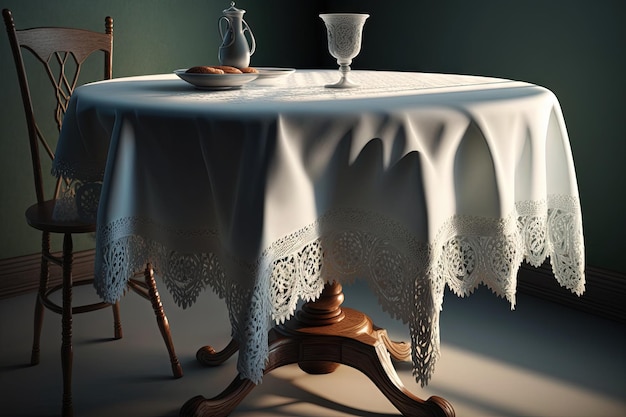 The tables tablecloth