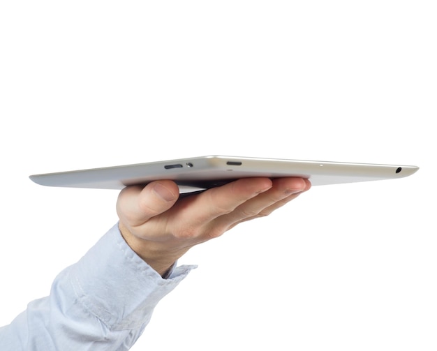 Tablet computer in a hands